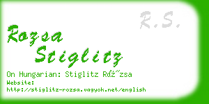 rozsa stiglitz business card